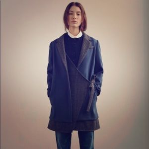 Navy and Charcoal Suiting Coat